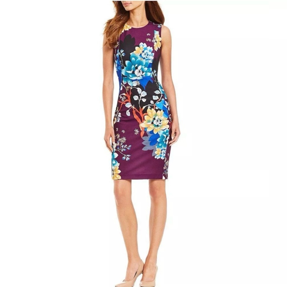 Calvin Klein Floral
Print Sleeveless Sheath
Dress Size 10/M